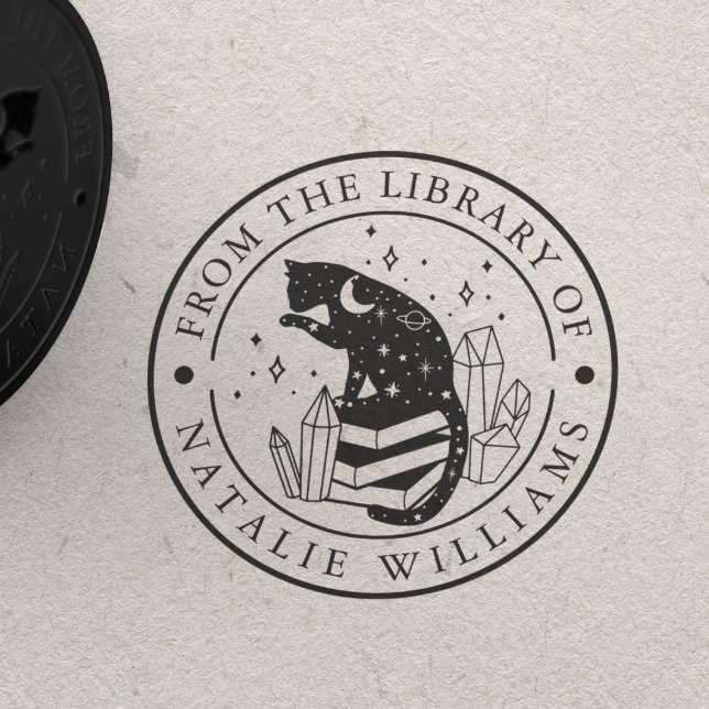 Carimbo De Borracha Cristal Cat Star Pencil Moon da Biblioteca de (Criador carregado)