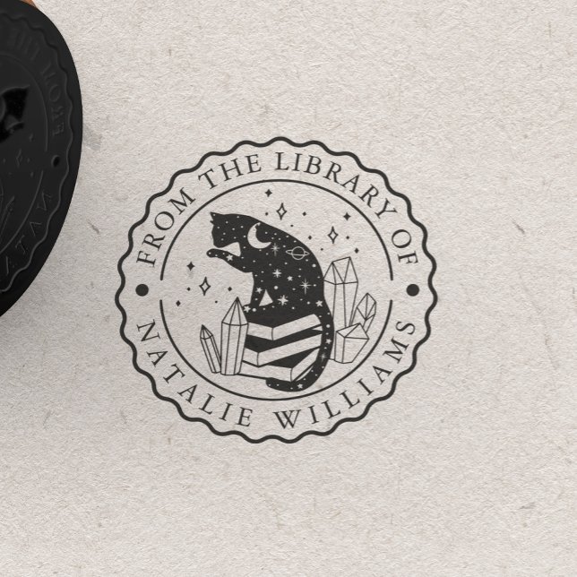 Carimbo De Borracha Cristal Cat Star Pencil Moon da Biblioteca de (Criador carregado)