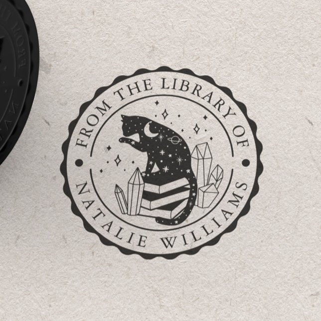 Carimbo De Borracha Cristal Cat Star Pencil Moon da Biblioteca de (Criador carregado)