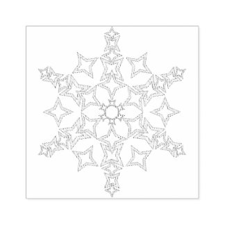 Carimbo De Borracha Crystal Snowflake