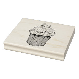Carimbo De Borracha Cupcake de proposta doce