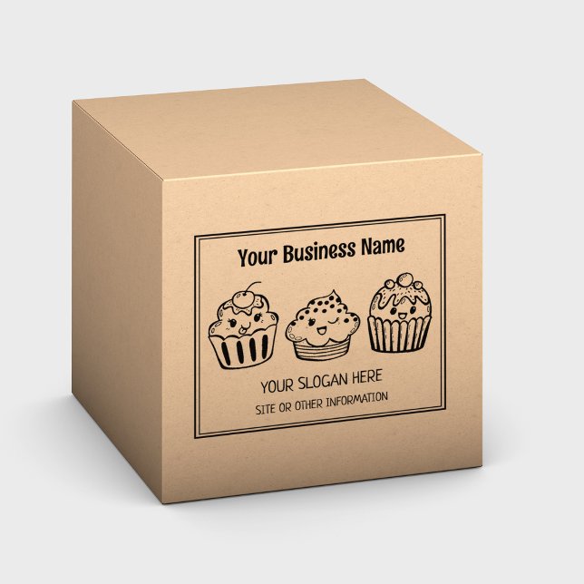 Carimbo De Borracha Cupcake Engraçado, Fazendo Negócios Personalizados (Criador carregado)