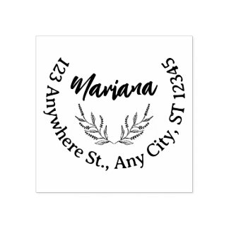 Carimbo De Borracha Custom Business Address Stamp – Clean Round Design