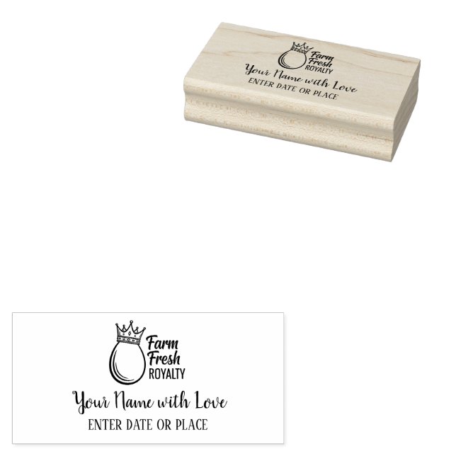 Carimbo De Borracha Custom Egg Carton Stamp – Personalized Farm Logo  (Carimbado)