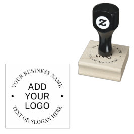 Carimbo De Borracha Custom Modern Round Business Logo Promotional