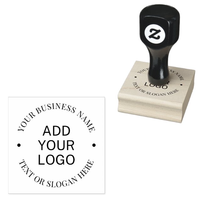 Carimbo De Borracha Custom Modern Round Business Logo Promotional (Carimbado)