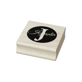 Carimbo De Borracha Custom  orange greay blue Monogram Elegant