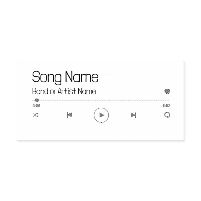 Carimbo De Borracha Customizable Your Favorite Music (Impressão)