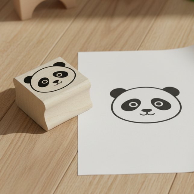 Carimbo De Borracha Cute Panda Mini Selo (Cute panda mini stamp.)