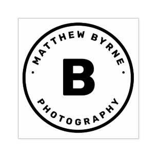 Carimbo de Borracha da Empresa Monograma em Círcul