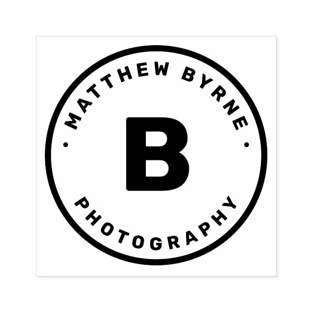 Carimbo de Borracha da Empresa Monograma em Círcul (Impressão)