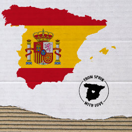 Carimbo De Borracha Da Espanha com amor