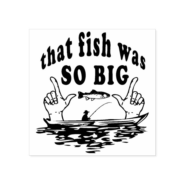 Carimbo de Borracha da Estória de Pesca (Impressão)