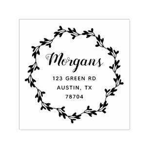 Carimbo De Borracha Da Família Elderflower Elegant