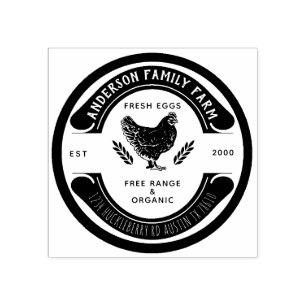 Carimbo de Borracha da Fazenda da Família de Ovos 