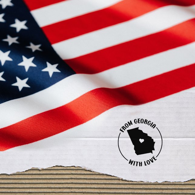 Carimbo De Borracha Da Geórgia com amor, Pequenas Empresas, (Criador carregado)