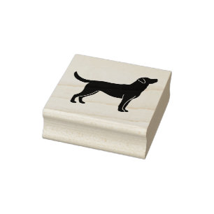 Carimbo de borracha da silhueta do cão de labrado