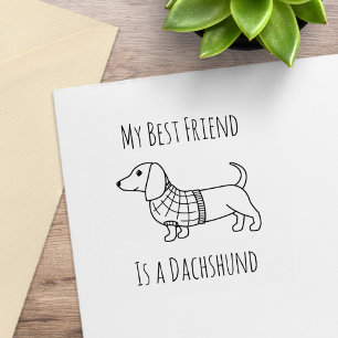 Carimbo De Borracha Dachshund Wiener Xadrez Cão Sueco Cotação 2