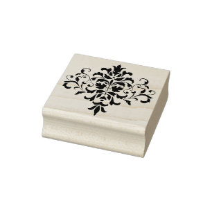 Carimbo De Borracha damask mehndi art selo
