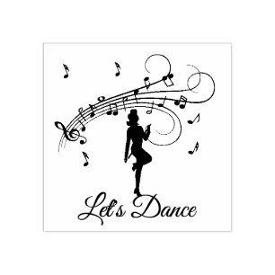 Carimbo De Borracha Dança em Alto Passo para Personalizar Música