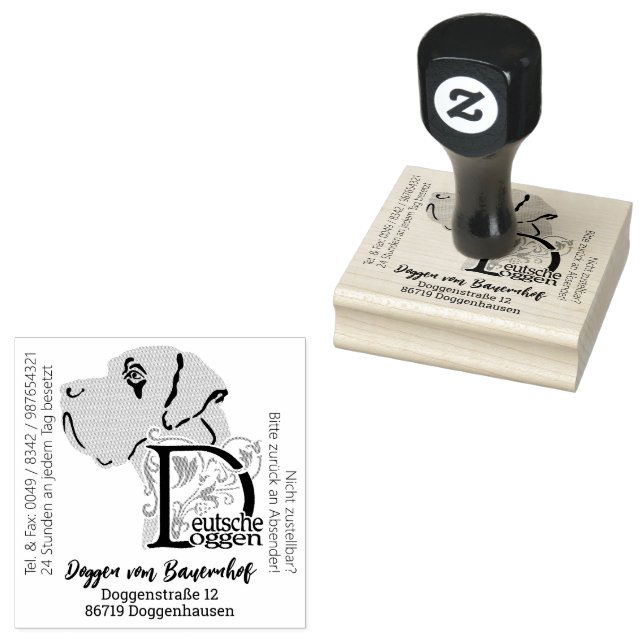 Carimbo De Borracha Dane Grande  Gummistempel (Carimbado)