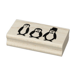 Carimbo De Borracha Dapper Penguins