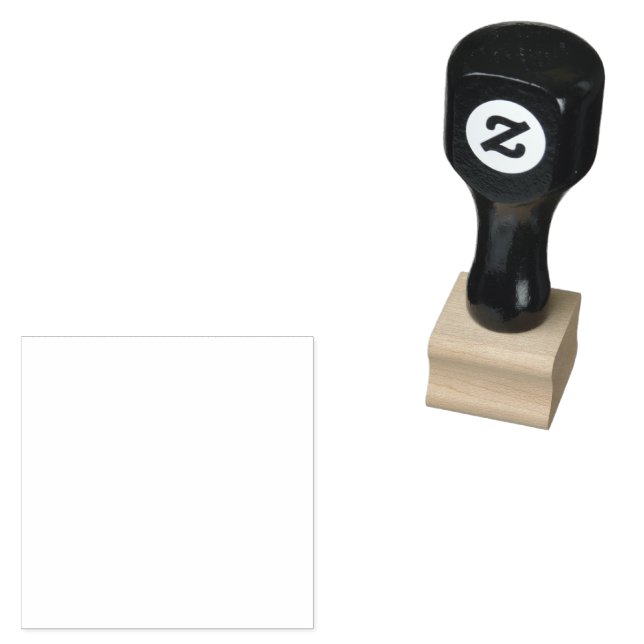 Carimbo de Borracha de 1" x 1" personalizado, Cor  (Carimbado)