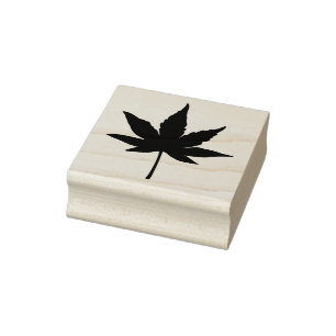 Carimbo de Borracha de Arte Silhueta Folha