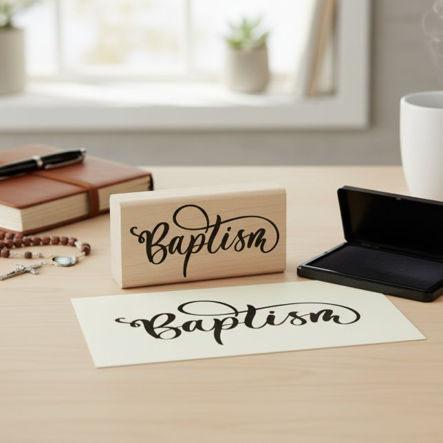 Carimbo de Borracha de Batismo (Baptism Rubber Stamp)