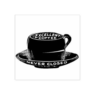 Carimbo De Borracha De Café Vintage