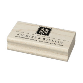 Carimbo de Borracha de Casamento Chinês de Dupla F