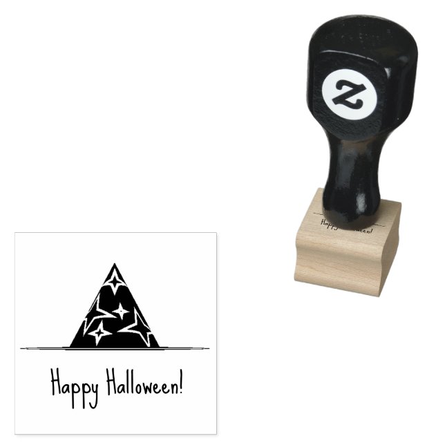 Carimbo de Borracha de Chapéu de Bruxa (Carimbado)