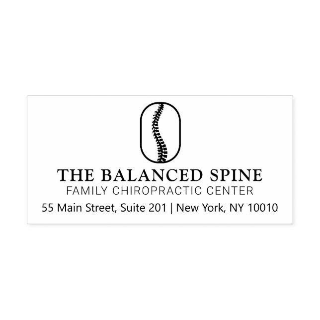 Carimbo de borracha de Chiropractor Chiropractor (Impressão)