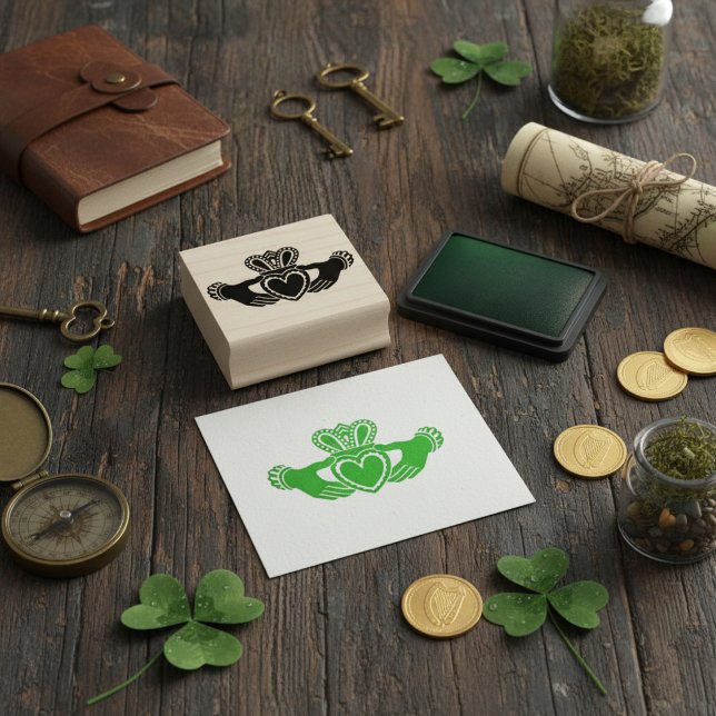 Carimbo de borracha de Claddagh (Claddagh Rubber Stamp)