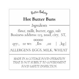 Carimbo de borracha de Comida de algodão simples