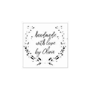 Carimbo de Borracha de Coroa de Corações de Lavand