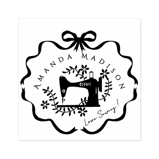 Carimbo de Borracha de Costura de Fita de arco (Impressão)