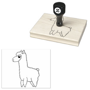 Carimbo de Borracha de Desenho da Linha Llama