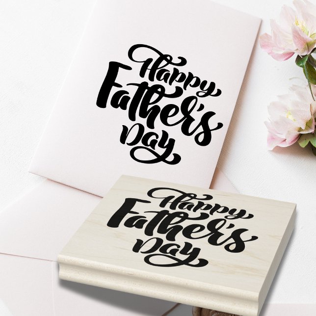 Carimbo de Borracha de Dia de os pais Feliz (Happy Father's Day! Rubber Stamp)