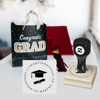 Carimbo de Borracha de Diploma de Tope de Graduaçã