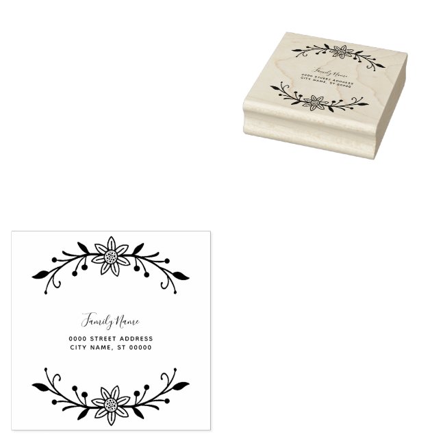 Carimbo de Borracha de Endereço de Devolução Flora (Carimbado)