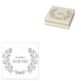 Carimbo de Borracha de Endereço de Devolução Flora