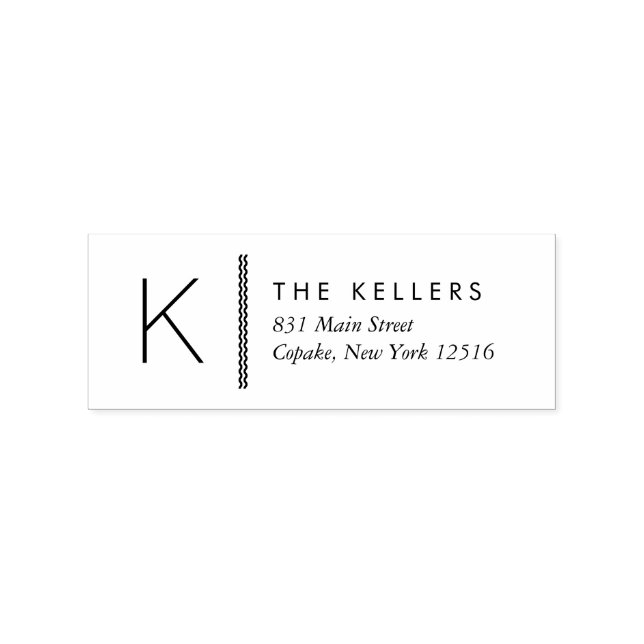 Carimbo de Borracha de Endereço de Retorno de Mono (Impressão)