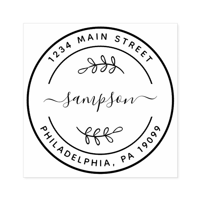 Carimbo de Borracha de Endereço de Retorno Persona (Impressão)