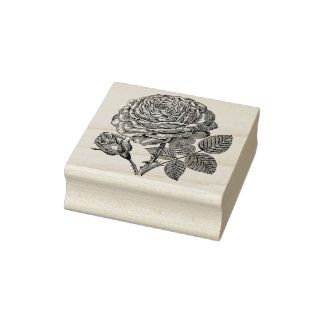 Carimbo de Borracha de Flor rosa