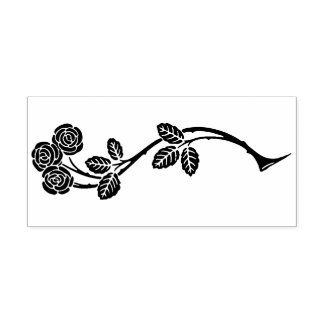 Carimbo de Borracha de Flor rosa