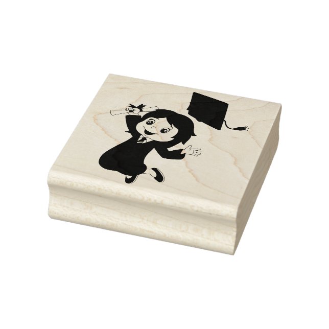 Carimbo de Borracha de Graduada Feminina (Carimbo)