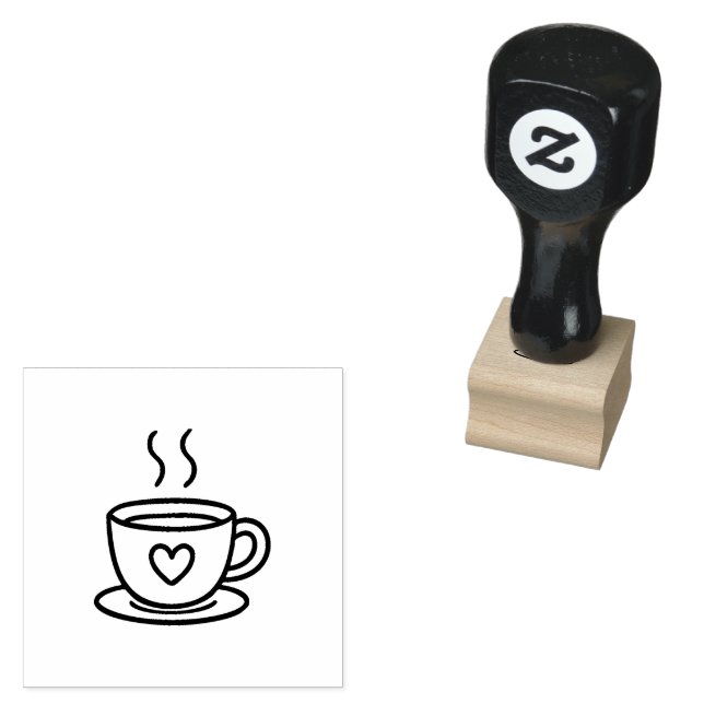 Carimbo de Borracha de Grão de Café Ícone em Negri (Carimbado)
