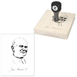 Carimbo de borracha de John Paul II santo