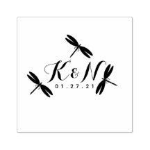 Carimbo de Borracha de Logotipo Inicial de Libélul